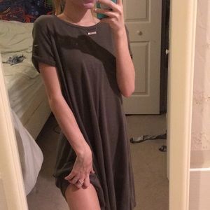 Army Green T-Shirt Dress